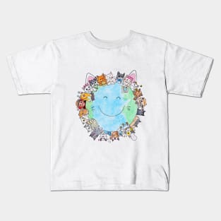 Choose your Purrsonality - Happy Cat Planet Kids T-Shirt